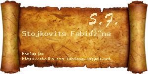 Stojkovits Fabiána névjegykártya