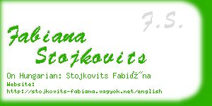 fabiana stojkovits business card